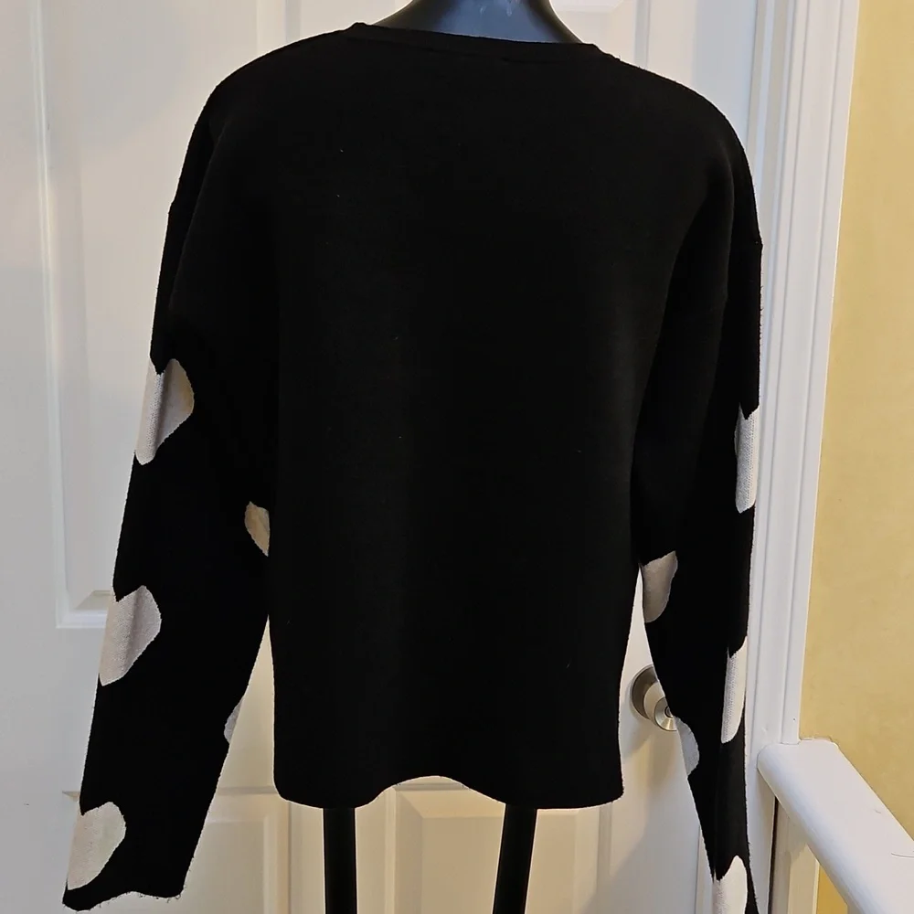 LULUS Heart Patterned Sweater - M